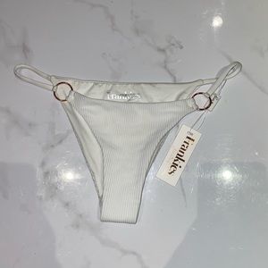 FRANKIES BIKINI- white bikini bottom (small)